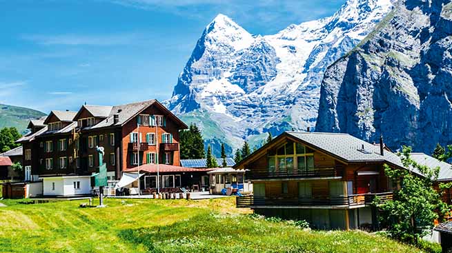 Chalets in murren